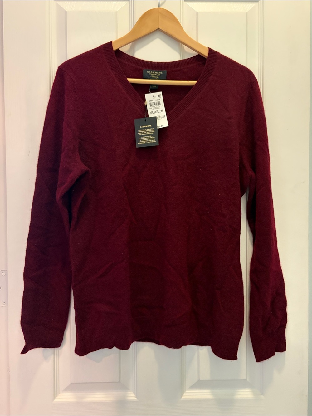 Charter Club Women's Scoop Neck Sweater in Deep Wine